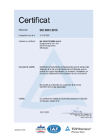 DIN ISO 9001:2015 Certificate I&L Biosystems GmbH French