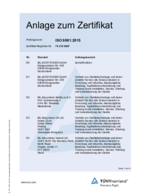 DIN ISO 9001:2015 Zertifikat I&L Gruppe Deutsch